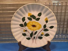 Blue Ridge Southern Potteries Yellow Nocturne 9 1/4" Luncheon Plates - Set Of 5