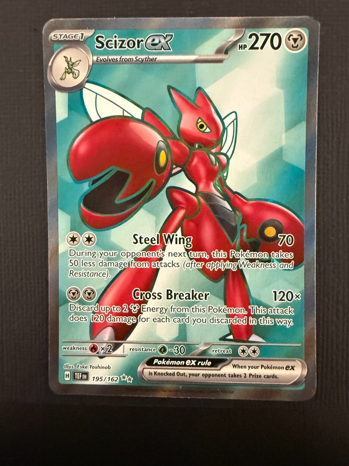 Scizor ex 195/162 SV05: Temporal Forces Ultra Rare EN Near Mint