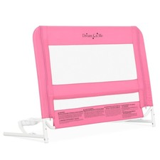 Dream On Me Hide Away Safety Bed Rail for Kids Baby Security Mesh Fabric Pink