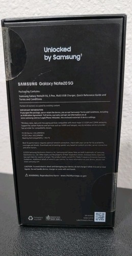 Samsung Galaxy Note20 5G nowy nieotwarty zapieczętowany - 128GB - Mystic Gray (odblokowany) - Zdjęcie 3 z 10