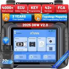 2025 USED XTOOL D8W Diagnostic Scanner Topo Mapping 42+ Services Key Programmer