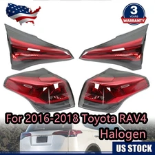 For 2016-2018 Toyota RAV4 Left Right Outer Inner Set of 4PCS Tail Lights Halogen