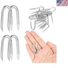 Efficient 30 PCS Galvanized Wire Fencing Staples - 2 Inch U-Shaped Fasteners