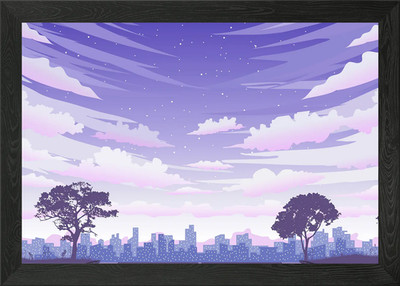 Bewölkter Himmel Kunst Gerahmtes Wandbild Poster Leinwanddruck Bild