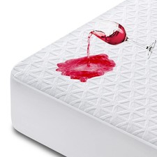 Premium Waterproof Mattress Protector Full Size, Breathable Bed Cover 3D Air ...