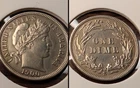 1900 S - Beautiful Barber Dime - 90% Silver Coin - Stunning Detail  #013