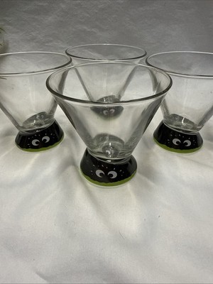 Kleiner Feigling Fig Vodka Little Coward Eyes 5 oz. Cocktail Glasses- Set of 4