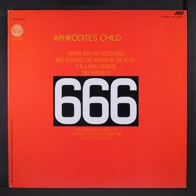 APHRODITE'S Child : 666 Mercury 12 '' 2x LP 33 RPM