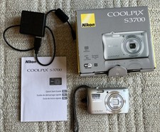 Nikon COOLPIX S3700 20.1MP Camera Bundle Charger Box Tested