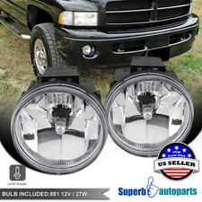 Fits 1999-2002 Dodge Ram Sport Package Fog Lights Bumper Lamps Bulbs Pair 99-02 Fits 1999-2002 Dodge Ram Sport Package Fog Lights Bumper Lamps Bulbs Pair 99-02