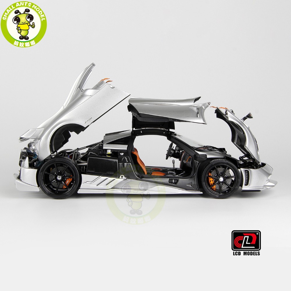 1/18 LCD Pagani Imola Silver Diecast Model Car Gifts For Father Friends alternate view 5