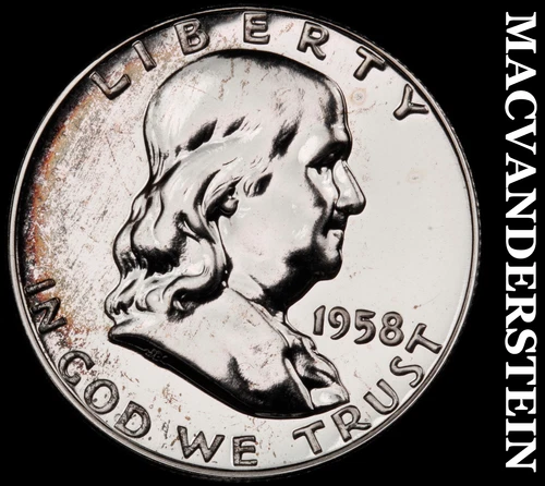 1958 Franklin Half Dollar- Silver- Choice Gem Proof Luster No Reserve #J1507