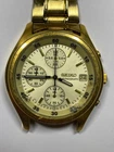 Vintage SEIKO V657-7100  Battery Mens Watch Pre-Owned Runs (32-18)