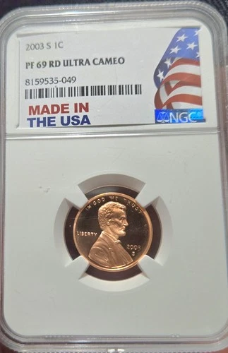 💥💥2003-S LINCOLN PROOF CENT - 1C  - NGC PF69 RD ULTRA CAMEO💥💥