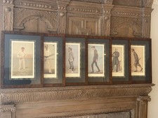 Set of 6 Original Antique VANITY FAIR “Spy” Sporting Prints c.1870s–1890s Framed