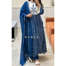 Women's Embroidered Anarkali Kurta Set with Dupatta Indian Ethnic Suit