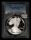 1992-S 1 oz Silver American Eagle Proof - PCGS PR 70 DCAM - SKU-E3532