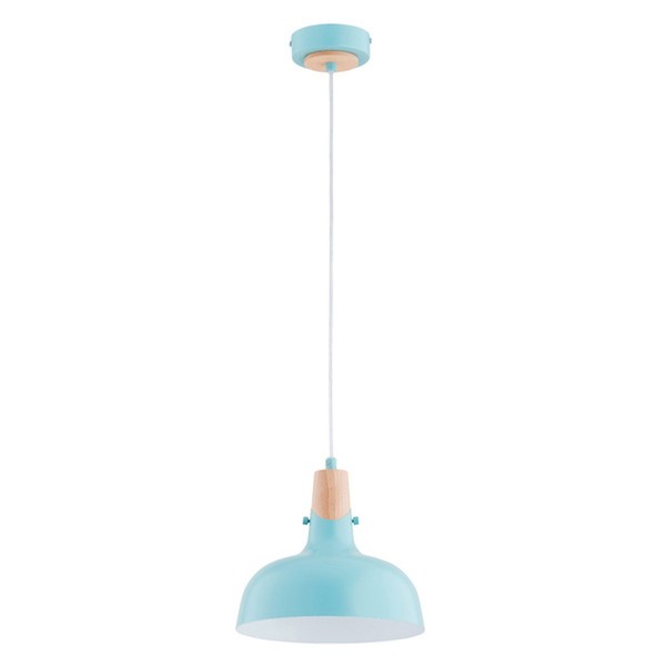 HäNgeleuchte HäNgelampe E27 B: 23 Cm Mint Metall Holz Retro Esstisch KüChenlampe-image