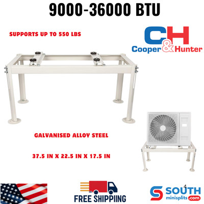 Heavy-Duty Mini Split Ground Stand 500LBS Capacity for 9000-36000 BTU ACs & Heat