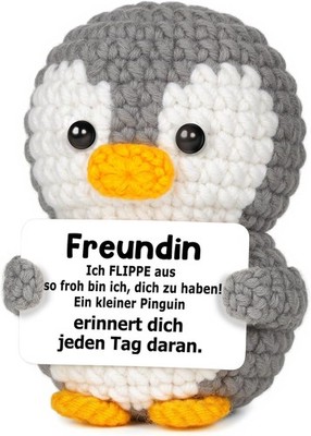 Beste Freundin Geschenke, Geschenk Freundin, Mini Handgemachte Pinguin,Pocket
