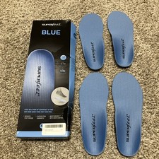 Superfeet Blue Medium Thickness Arch Insoles Size J Youth 11.5-13 EU 29-31 NEW