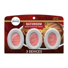 Febreze Bathroom Air Freshener, Baked Cinnamon Apple Scent, 3 Count