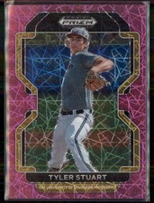 2022 Panini Prizm Draft Picks #PDP179 Tyler Stuart Neon Pink Velocity