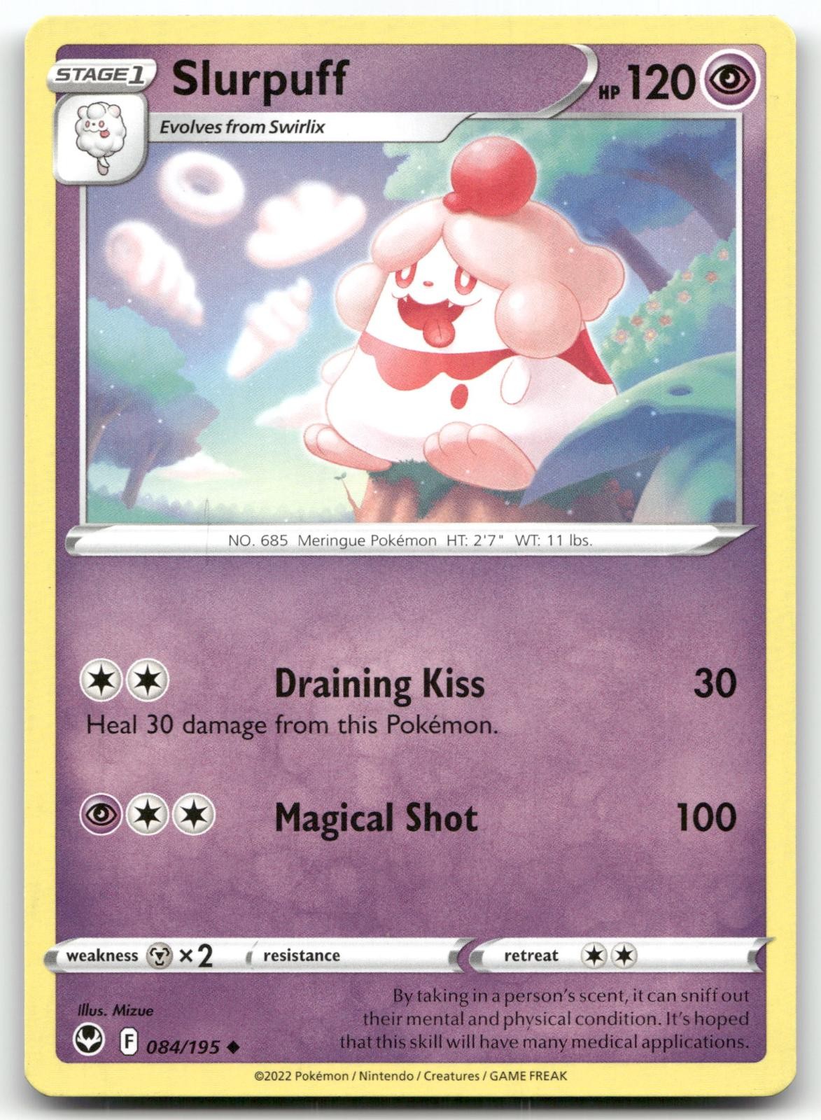 SLURPUFF 084/195 UNCOMMON SILVER TEMPEST POKEMON NEAR MINT