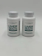 2x PUREHEALTH Research LIVER HEALTH Formula 60 Count Each New