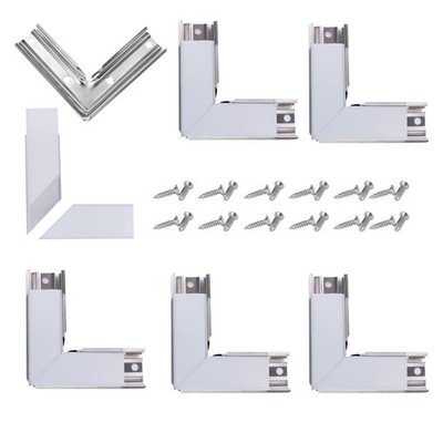 Muzata 6Pairs Corner Corner&Extension Connector Kit, Stainless steel 
