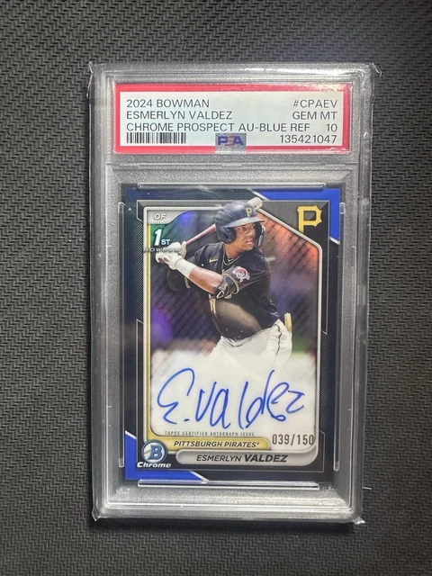 2024 Bowman - Chrome Prospect Auto Esmerlyn Valdez #CPA-EV Blue Refractor /150