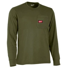 Milwaukee Gridiron Pocket T-Shirt Long Sleeve Green Medium