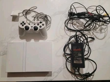 PS2 Slim Console SCPH 79001 System White Controller Playstation 2 SONY 