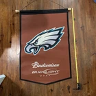 Vintage Budweiser Beer Philadelphia Eagles NFL Banner - 36in x 24in