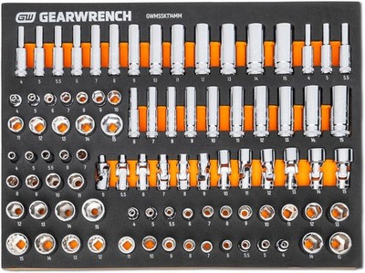 GEARWRENCH 89 Piece 1/4  Drive Master Metric Socket Set | GWMSSKT14MM