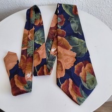 John Weitz Vintage Made In USA Floral Silky Polyester Necktie 59"×3-6/8"