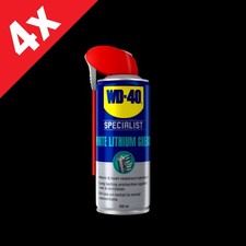4x WD-40 44391 Specialist White Lithium Grease Spray 400ml All-Weather Protect 21.99 per litre