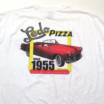 Ledo Pizza T-Shirt ''55'' Thunderbird One Of The Classics White 2XL