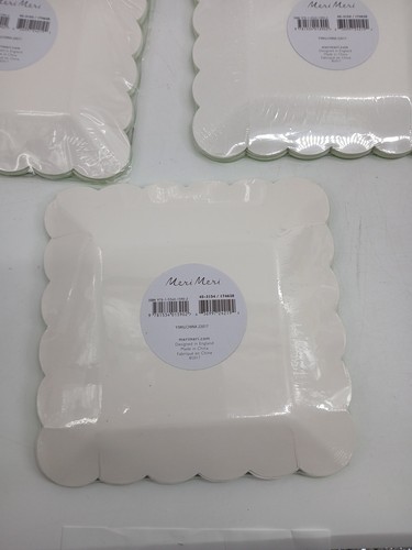 (Lot Of 4) Meri Meri Yellow Gingham Paper Plates Party Picnic 48 Total*** - Picture 13 of 14