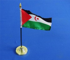 Staatsgeschenk Demokratischen Arabischen Republik Sahara Flagge Tischfahne Mast