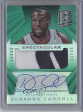 2014-15 Panini Spectra Green Prizm 2/5 DeMarre Carroll #SS-DC Auto 2b6