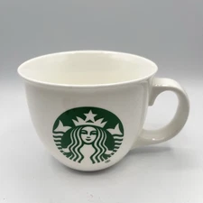 Starbucks 2015 Siren Mermaid Logo 14 Oz Coffee Mug Cup Bone White
