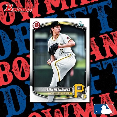 2025 Bowman Draft Pittsburgh Pirates Team Set Seth Hernandez 1st Bowman