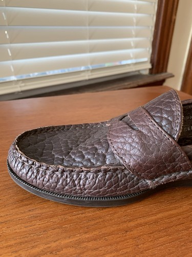 GOOD COND | RANCOURT x BILLS KHAKIS 9D BISON LEATHER PENNY LOAFERS SHOES 9 D - Picture 10 of 21