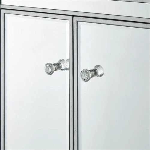 Elegant Decor Reflexion 2 Doors 24" Mirrored Accent Cabinet in Antique Silver - Picture 10 of 11