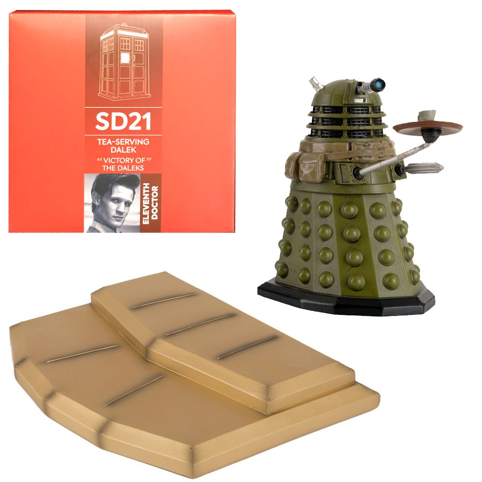 Doctor Who Figure Ironside Tea Serving Dalek Eaglemoss #SD21 WITH BONUS PLINTH