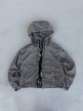 USED PRADA CHECK FRILL NYLON JACKET GOOD