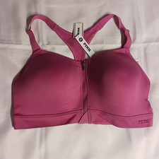 PINK Active Victorias Secret Front Zip Seamless Lightly Lined Sports Bra Size XL
