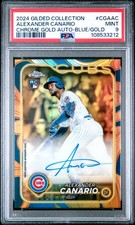 2024 Topps Gilded Collection Chrome Gold Auto-Blue/Gold Alexander Canario PSA 9