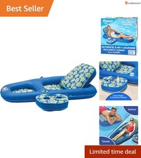 Aqua Campania Ultimate 2-in-1 Pool Float Lounge Extra Large, Adjustable, wi...
